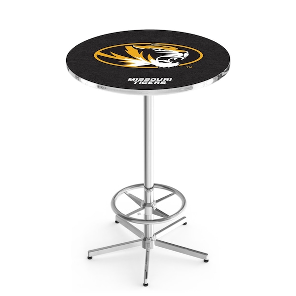 Holland Bar Stool Co 42" Chrome Missouri Pub Table, 36" dia. Top - L216C4236MIZZOU