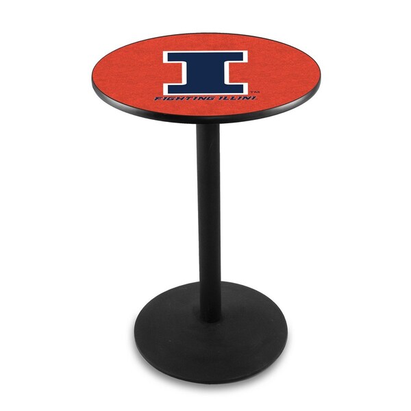 Holland Bar Stool Co 42" Blk Wrinkle Illinois Pub Table - L214B4228ILLINIU