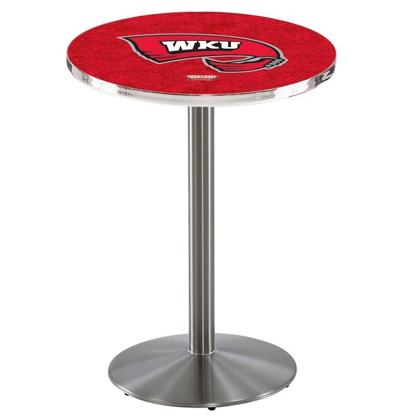 Holland Bar Stool Co 36" Stainless Steel Western Kentucky Pub Table - L214S3628WESTKY