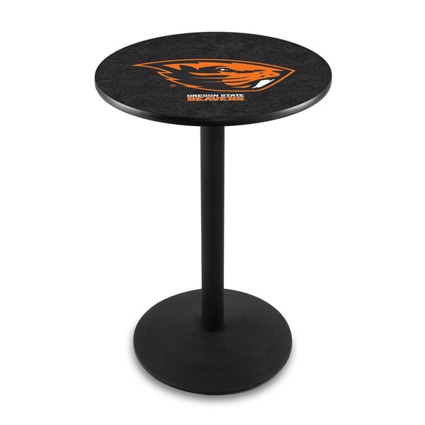 Holland Bar Stool Co 42" Blk Wrinkle Oregon State Pub Table - L214B4228OREGST