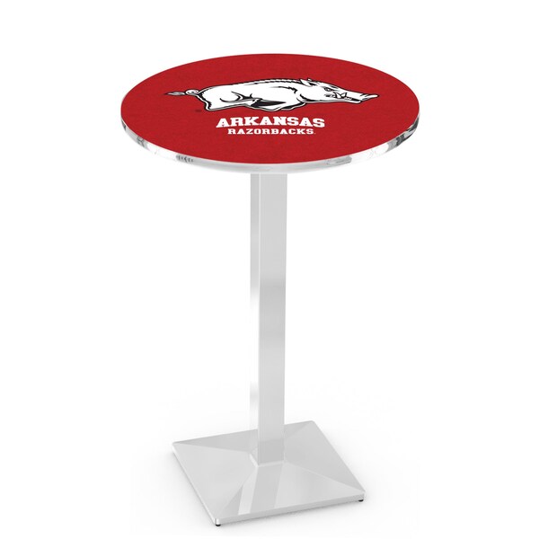 Holland Bar Stool Co 36" Chrome Arkansas Pub Table - L217C3628ARKNUN