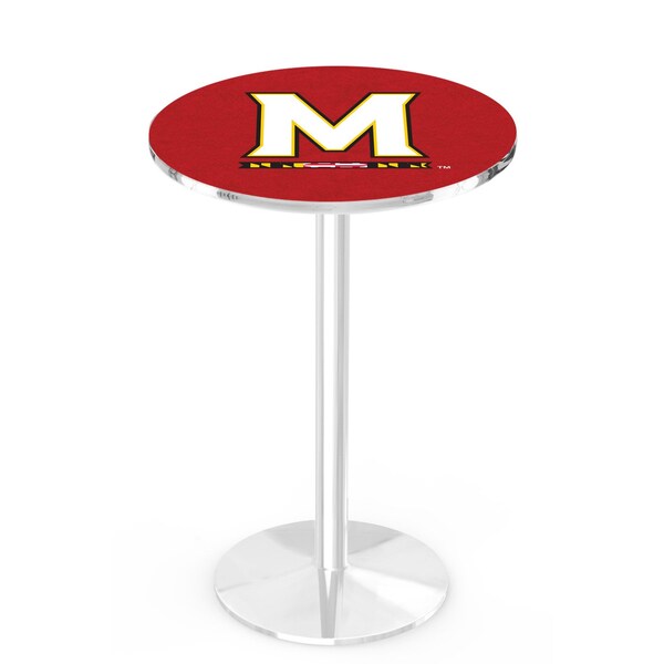Holland Bar Stool Co 42" Chrome Maryland Pub Table, 36" dia. Top - L214C4236MRYLND