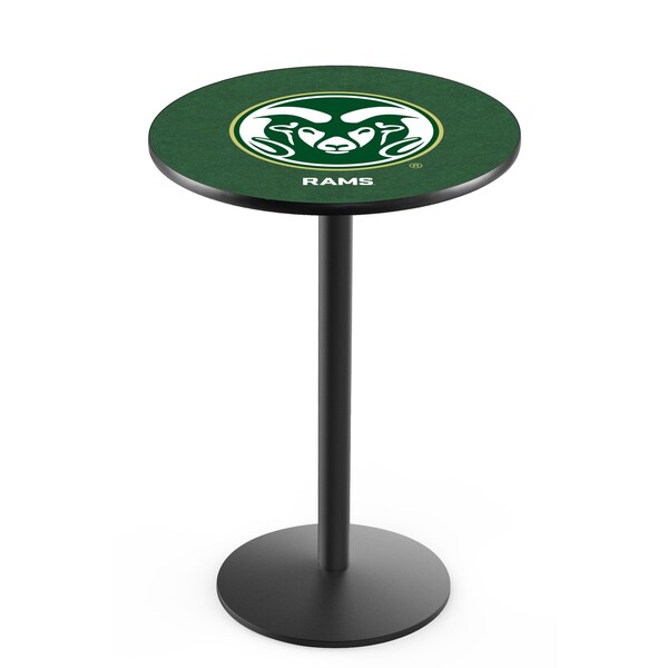 Holland Bar Stool Co 42" Blk Wrinkle Colorado State Pub Table - L214B4228COLOST