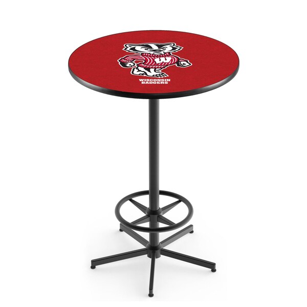 Holland Bar Stool Co 42" Black Wisconsin "Badger" Pub Table - L216B4236WI-BDG