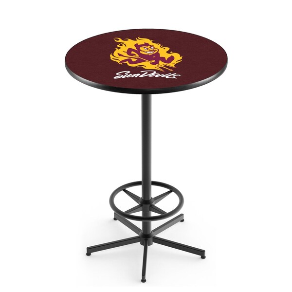 Holland Bar Stool Co 42" Black Arizona State Pub Table, Sparky Logo - L216B4236ARIZST-S