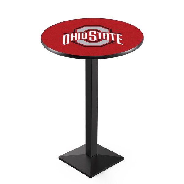Holland Bar Stool Co 42" Blk Wrinkle Ohio State Pub Table - L217B4228OHIOST
