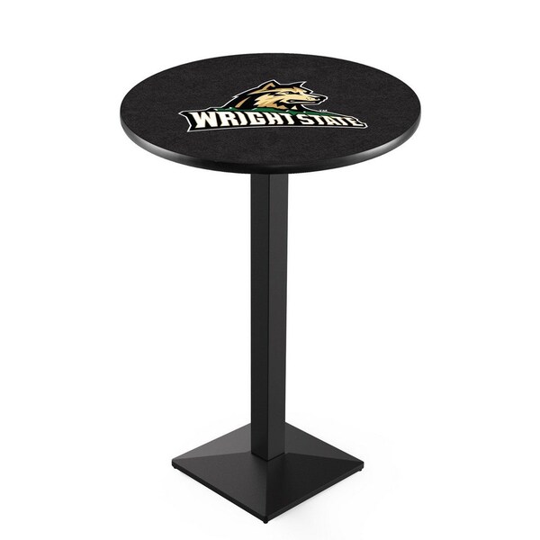Holland Bar Stool Co 36" Blk Wrinkle Wright State Pub Table, 36" dia. Top - L217B3636WRTSTU