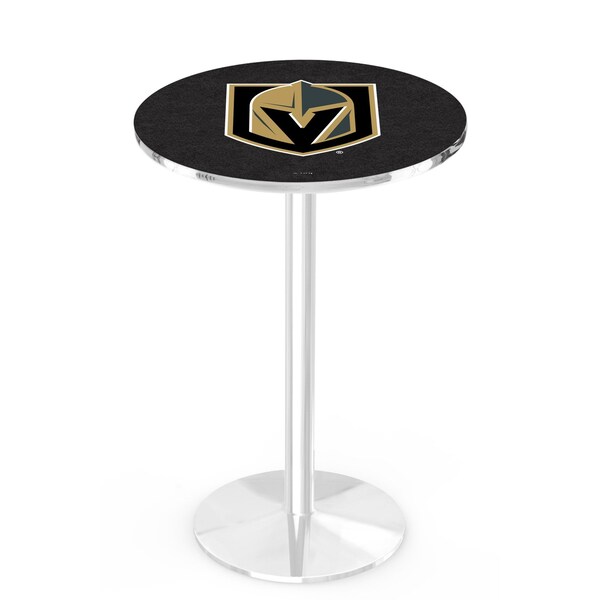 Holland Bar Stool Co 36" Chrome Vegas Golden Knights Pub Table - L214C3636LVGDKN
