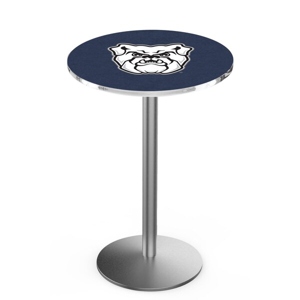 Holland Bar Stool Co 36" Stainless Steel Butler University Pub Table, 36" dia. Top - L214S3636BUTLER