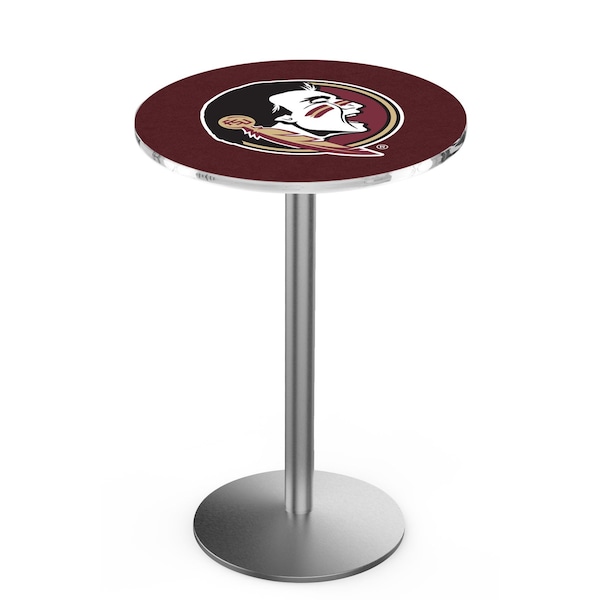 Holland Bar Stool Co 36" Stainless Steel Florida State (Head) Pub Table, 36" dia. Top - L214S3636FSU-HD