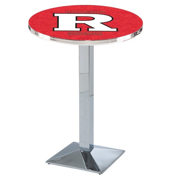 Holland Bar Stool Co 42" Chrome Rutgers Pub Table, 36" dia. Top - L217C4236RUTGER