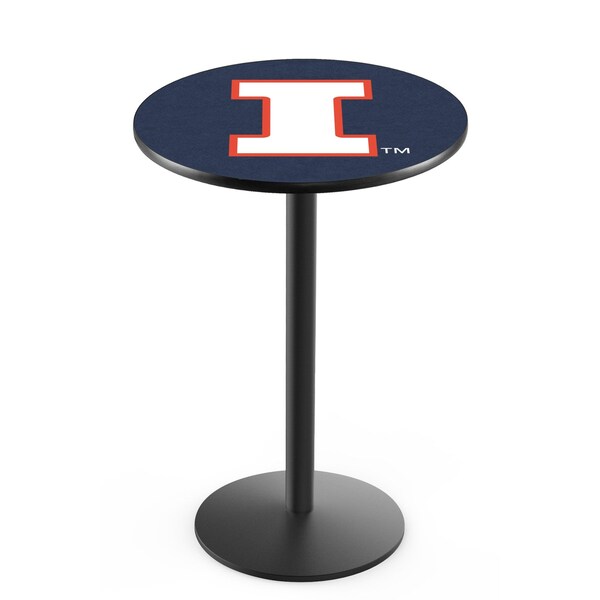 Holland Bar Stool Co 36" Blk Wrinkle Illinois Pub Table, 36" dia. Top - L214B3636ILLINIU