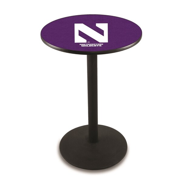 Holland Bar Stool Co 36" Blk Wrinkle Northwestern Pub Table - L214B3628NTHWST