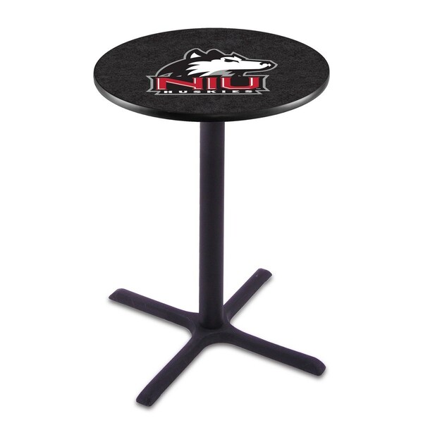 Holland Bar Stool Co 42" Blk Wrinkle Northern Illinois Pub Table, 36" dia. Top - L211B4236NORILL