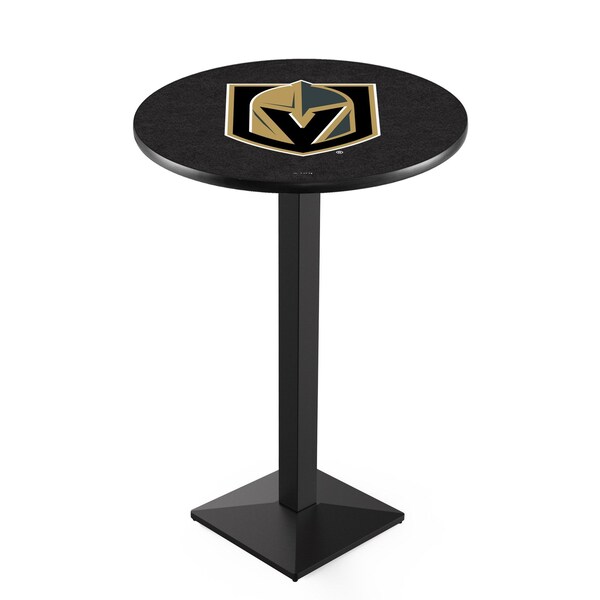 Holland Bar Stool Co 36" Blk Wrinkle Vegas Golden Knights Pub Table - L217B3636LVGDKN
