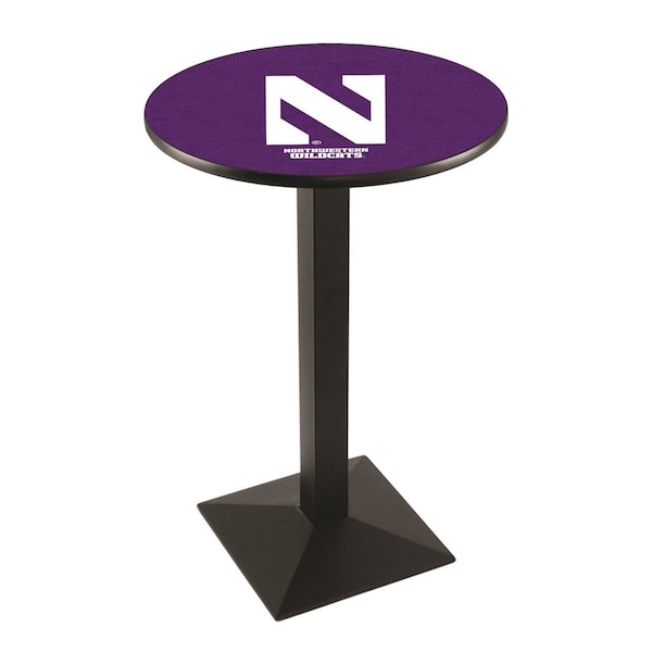 Holland Bar Stool Co 42" Blk Wrinkle Northwestern Pub Table - L217B4228NTHWST