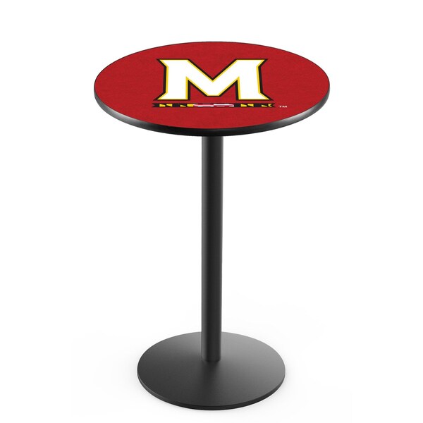 Holland Bar Stool Co 36" Blk Wrinkle Maryland Pub Table, 36" dia. Top - L214B3636MRYLND