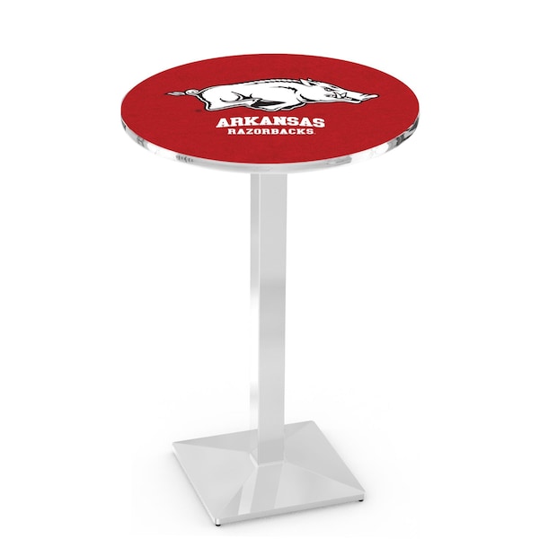 Holland Bar Stool Co 42" Chrome Arkansas Pub Table, 36" dia. Top - L217C4236ARKNUN