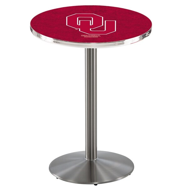 Holland Bar Stool Co 36" Stainless Steel Oklahoma Pub Table - L214S3628OKLHMA