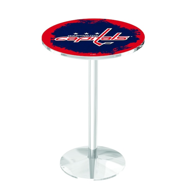 Holland Bar Stool Co 36" Chrome Washington Capitals Pub Table - L214C3628WSHCAP