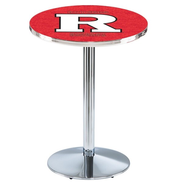 Holland Bar Stool Co 42" Chrome Rutgers Pub Table, 36" dia. Top - L214C4236RUTGER