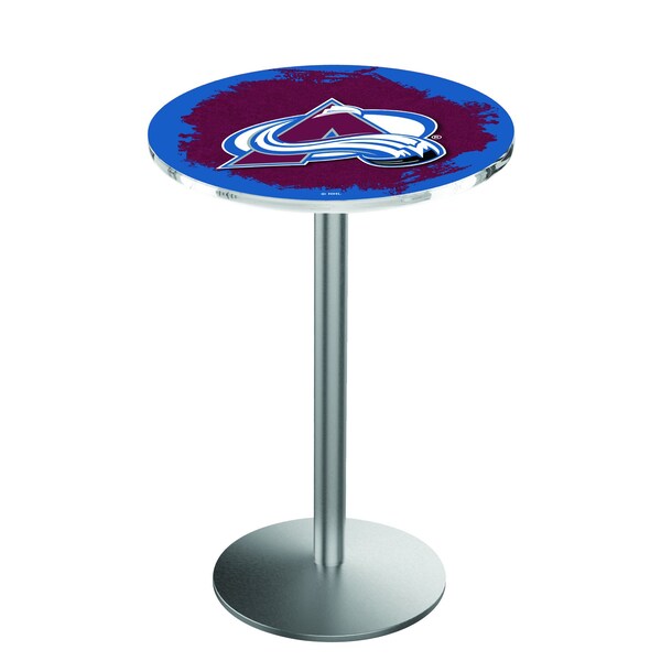 Holland Bar Stool Co 36" Stainless Steel Colorado Avalanche Pub Table - L214S3628COLAVA