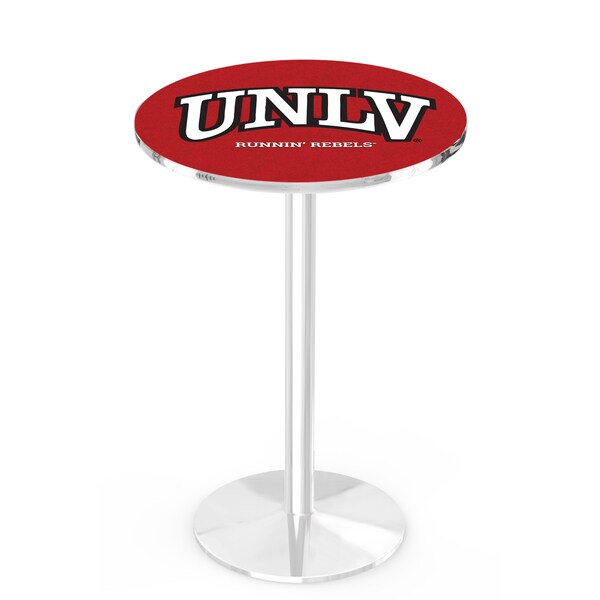 Holland Bar Stool Co 42" Chrome UNLV Pub Table - L214C4228UNEVLV
