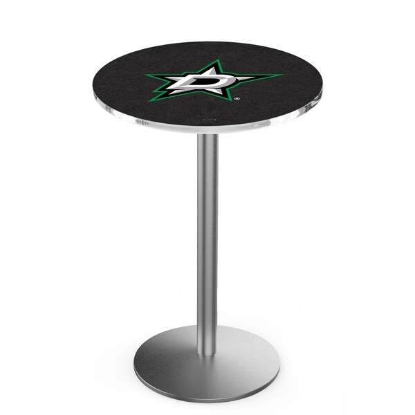 Holland Bar Stool Co 36" Stainless Steel Dallas Stars Pub Table, 36" dia. Top - L214S3636DALSTA