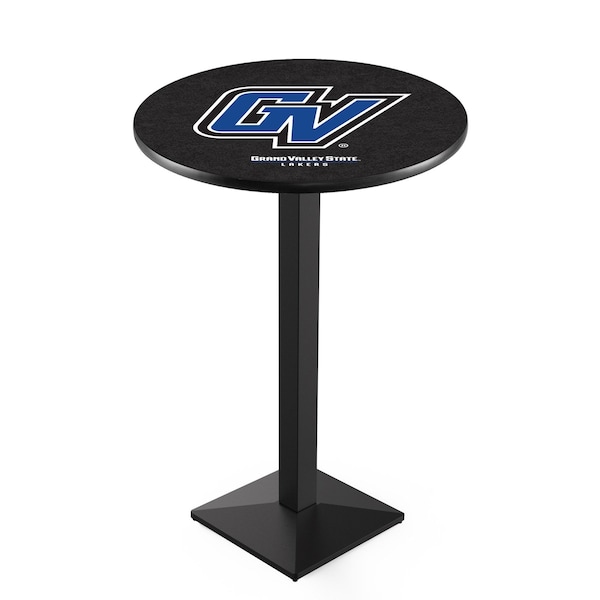 Holland Bar Stool Co 36" Blk Wrinkle Grand Valley State Pub Table, 36" dia. Top - L217B3636GVSTUN