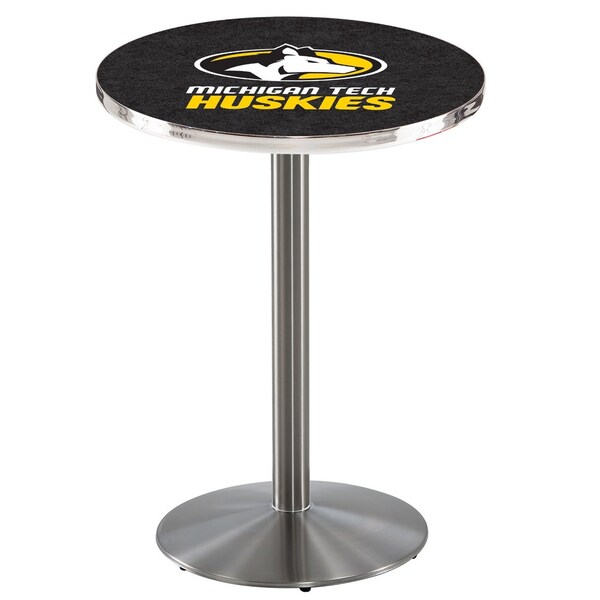 Holland Bar Stool Co 36" Stainless Steel Michigan Tech Pub Table - L214S3628MITECH