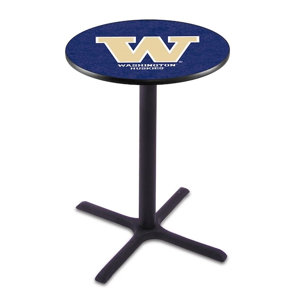 Holland Bar Stool Co 36" Blk Wrinkle Washington Pub Table, 36" dia. Top - L211B3636WASHUN