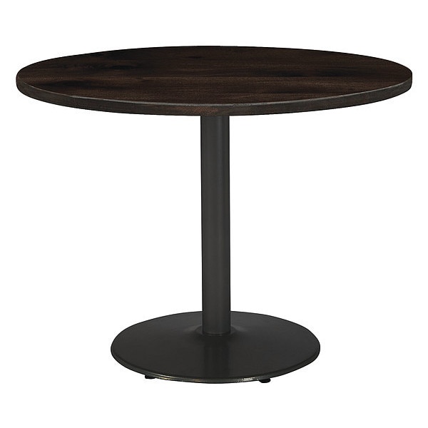 Kfi Round 42 L, 42 W, 29 H, Wood Top, Espresso - T42RD-B1922BK-LFT-ES