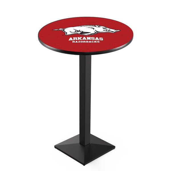 Holland Bar Stool Co 36" Blk Wrinkle Arkansas Pub Table, 36" dia. Top - L217B3636ARKNUN
