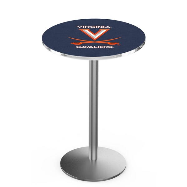 Holland Bar Stool Co 36" Stainless Steel Virginia Pub Table, 36" dia. Top - L214S3636VRGNIA