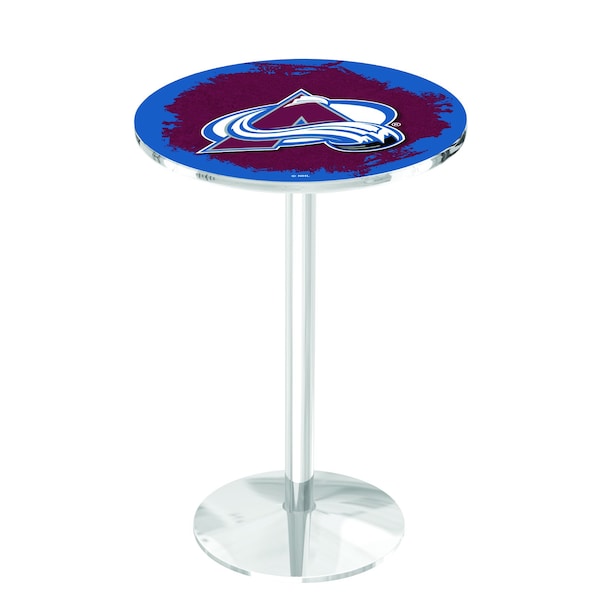 Holland Bar Stool Co 42" Chrome Colorado Avalanche Pub Table - L214C4228COLAVA