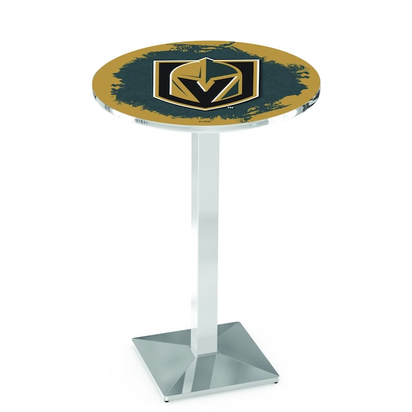 Holland Bar Stool Co 36" Chrome Vegas Golden Knights Pub Table - L217C3628LVGDKN