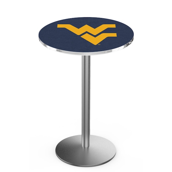 Holland Bar Stool Co 42" Stainless Steel West Virginia Pub Table, 36" dia. Top - L214S4236WESTVA