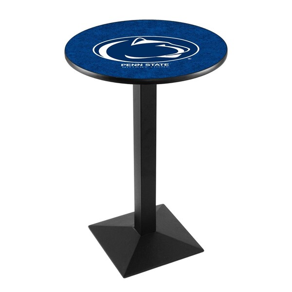 Holland Bar Stool Co 42" Blk Wrinkle Penn State Pub Table, 36" dia. Top - L217B4236PENNST