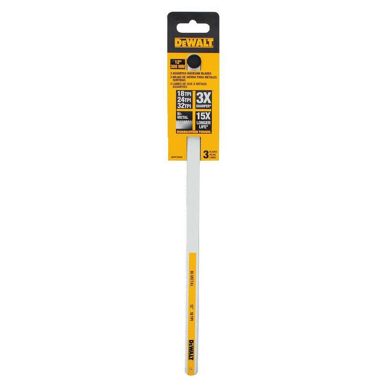 DEWALT 12 in. 18,24 and 32-TPI Bi-Metal Hacksaw Blade (3-Pack) - DWHT20558