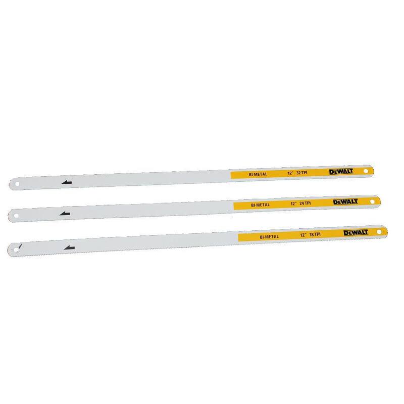 DEWALT 12 in. 18,24 and 32-TPI Bi-Metal Hacksaw Blade (3-Pack) - DWHT20558
