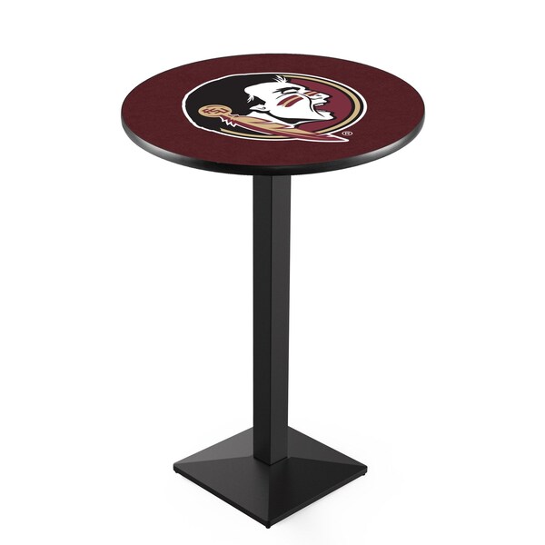 Holland Bar Stool Co 36" Blk Wrinkle Florida State (Head) Pub Table, 36" dia. Top - L217B3636FSU-HD