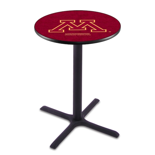 Holland Bar Stool Co 42" Blk Wrinkle Minnesota Pub Table, 36" dia. Top - L211B4236MINNUN