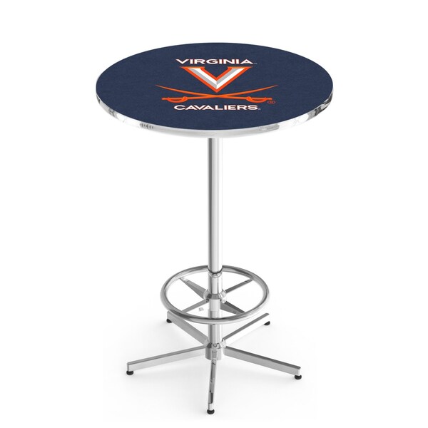 Holland Bar Stool Co 42" Chrome Virginia Pub Table, 36" dia. Top - L216C4236VRGNIA