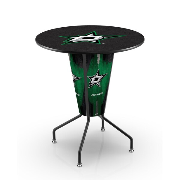 Holland Bar Stool Co Lighted 42" Black Dallas Stars Pub Table - L218B42DALSTA36RDALSTA