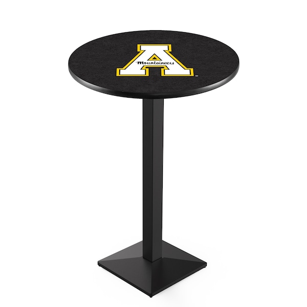 Holland Bar Stool Co 36" Blk Wrinkle Appalachian State Pub Table - L217B3628APPSTU