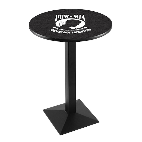 Holland Bar Stool Co 42" Blk Wrinkle POW/MIA Pub Table - L217B4228POWMIA