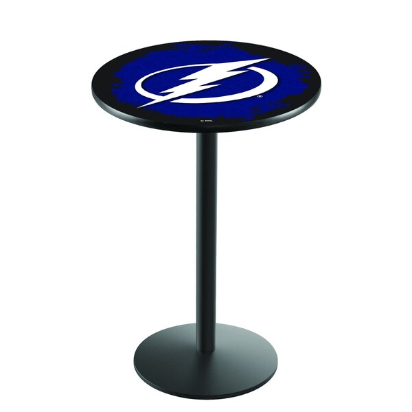 Holland Bar Stool Co 36" Blk Wrinkle Tampa Bay Lightning Pub Table - L214B3628TBLGHT