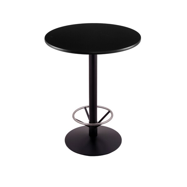 Holland Bar Stool Co 36" 214 Black Table 30" dia. Top, Foot Ring - 214-2236BW30RFTRG