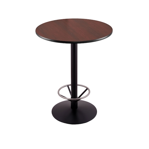 Holland Bar Stool Co 36" 214 Black Table 30" dia. Top, Foot Ring - 214-2236BW30RFTRG