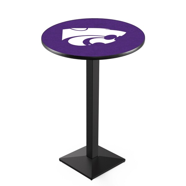 Holland Bar Stool Co 42" Blk Wrinkle Kansas State Pub Table, 36" dia. Top - L217B4236KNSASS